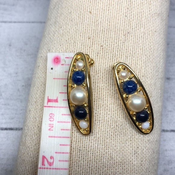 Vintage Liz Claiborne Bejeweled Statement Earrings. - Picture 4 of 5